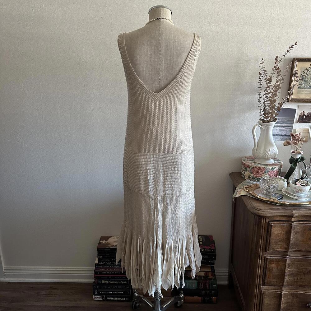 Gryphon NY cream beaded flapper style dress - Picture 5 of 9